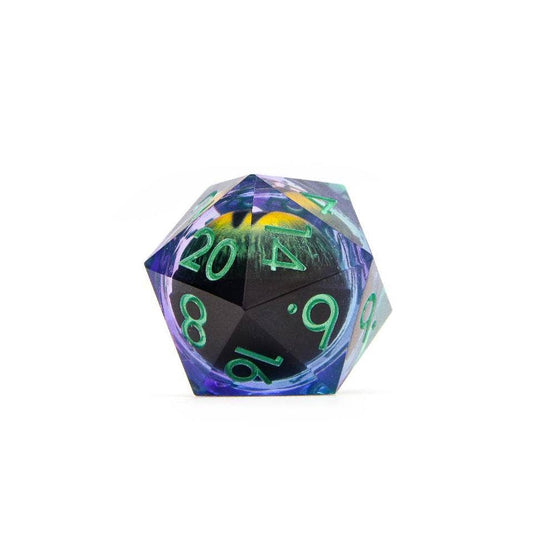 Eye of Vengeance | 33mm D20 Dice Oversized Moving Eye Liquid