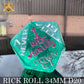 King of Crits Dice: Rick Rolled - 34mm D20