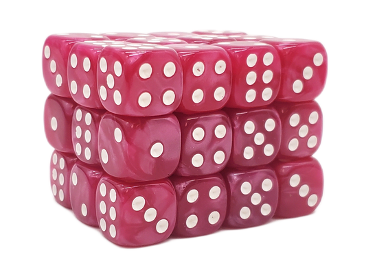 Old School 36ct 12mm D6 Dice Set: Pearl Drop - Pink