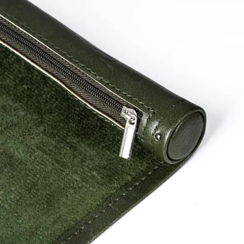 Scroll of Holding (Green) | Vegan Leather Dice Mat