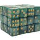 Old School 36ct 12mm D6 Dice Set: Pearl Drop - Green w/ Gold