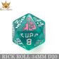 King of Crits Dice: Rick Rolled - 34mm D20