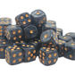 Old School 36ct 12mm D6 Dice Set: Pearl Drop - Black w/ Gold
