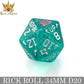 King of Crits Dice: Rick Rolled - 34mm D20