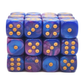 36ct 12mm D6 Dice Set: Vorpal - Lavender & Blue w/ Gold