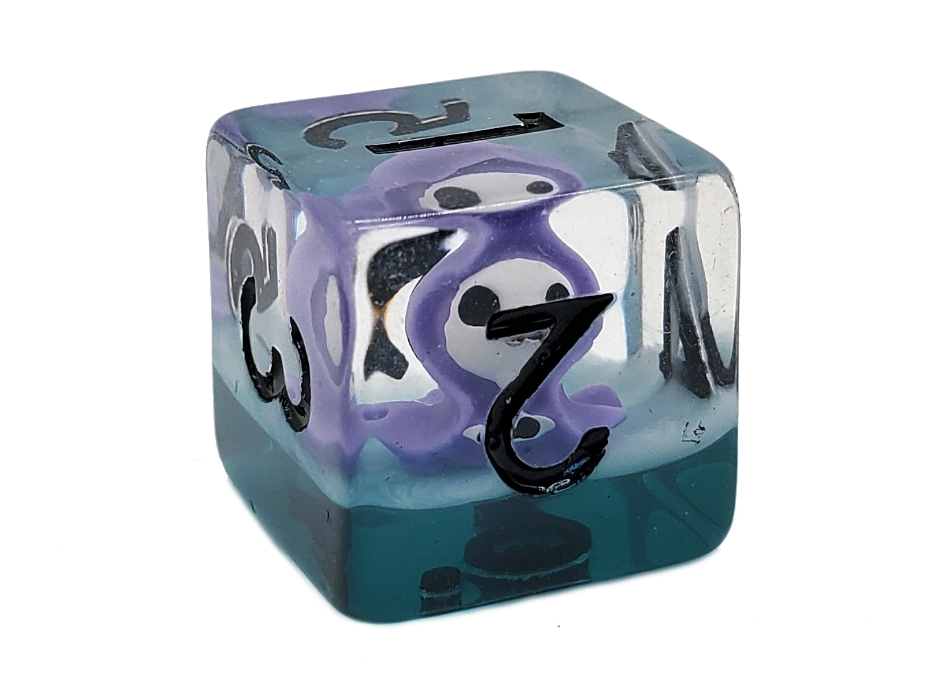 DnD RPG Dice Set: Infused - Ghost - Purple