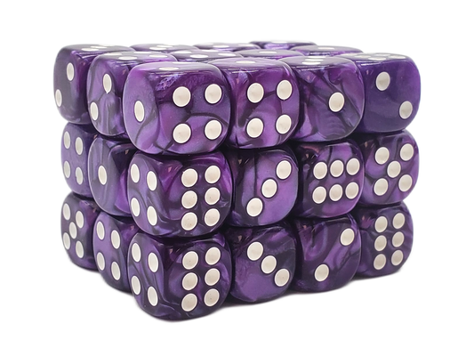 Old School 36ct 12mm D6 Dice Set: Pearl Drop - Purple
