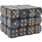Old School 36ct 12mm D6 Dice Set: Pearl Drop - Black w/ Gold