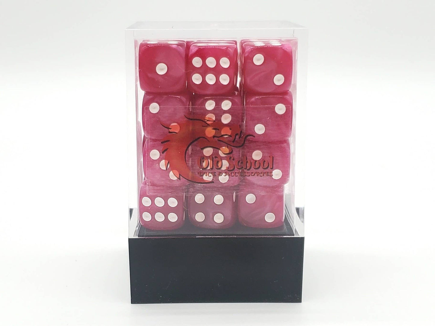 Old School 36ct 12mm D6 Dice Set: Pearl Drop - Pink