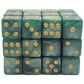 Old School 36ct 12mm D6 Dice Set: Pearl Drop - Green w/ Gold